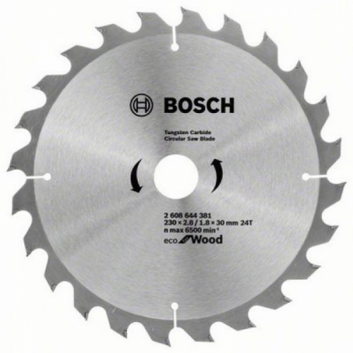 Пильный диск BOSCH Пильный диск Bosch ECO WO 230x30-24T по дереву 2608644381  2608644381