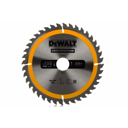 Пильный диск DeWalt Construction 190х30мм 40ATB DT1945-QZ