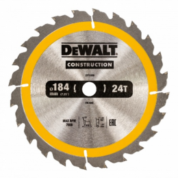 Пильный диск DeWalt Construction 184х16мм 24ATB DT1939-QZ