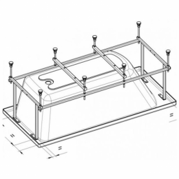 Монтажный набор для ванны Roca Uno 160х75 см ZRU9302875