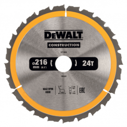 Пильный диск DeWalt CONSTRUCT 216х30 мм 24 ATB DT1952-QZ