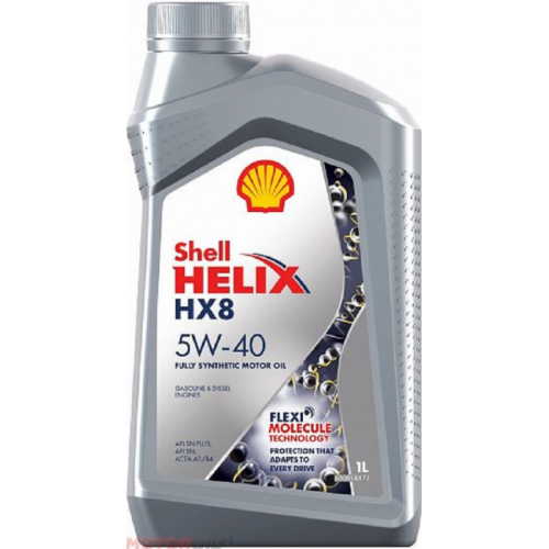 Масло моторное синтетическое SHELL Helix HX8 SN+ 5W40 1 л 550051580