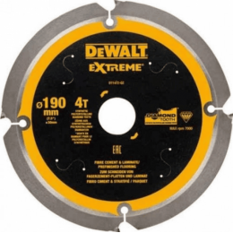 Пильный диск по фиброцементу DeWalt 190х4тх30 мм Extreme DT1472-QZ