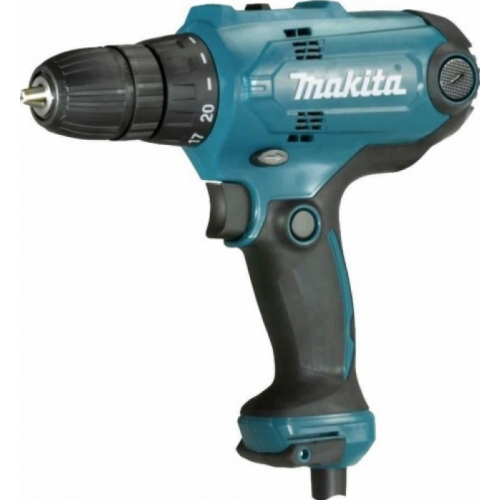 Шуруповерт сетевой Makita DF0300X3 + набор бит 10 шт. d-65028