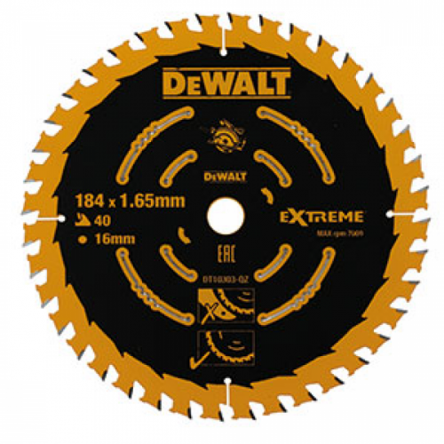 Диск пильный DeWalt Extreme ф184х16х1.65мм 40зуб DT 10303